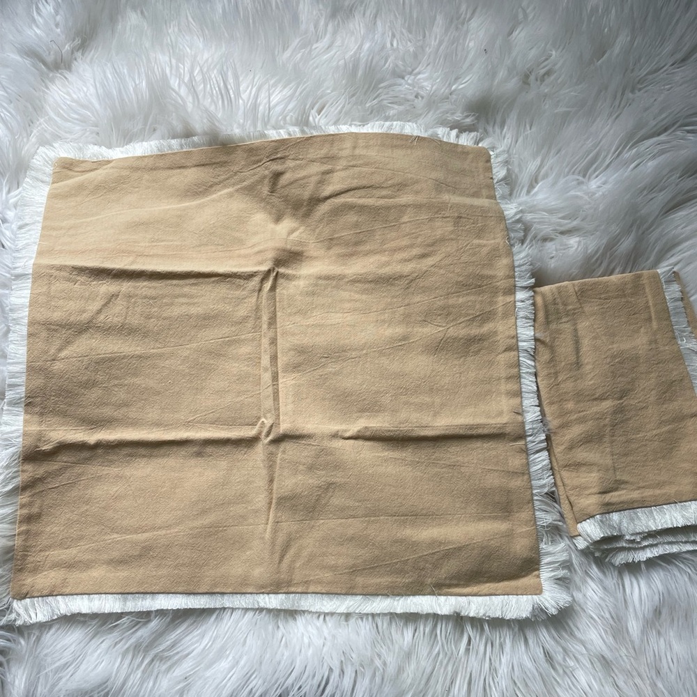 NWT Golden tan 18x18 Pillow Cover Set